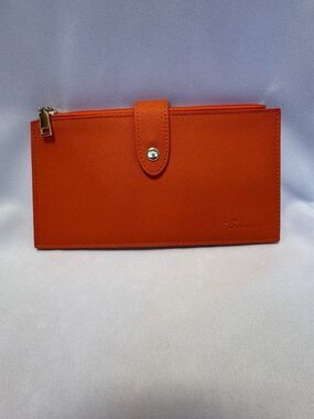 Travelambo Women's RFID Blocking Bifold Orange Wallet